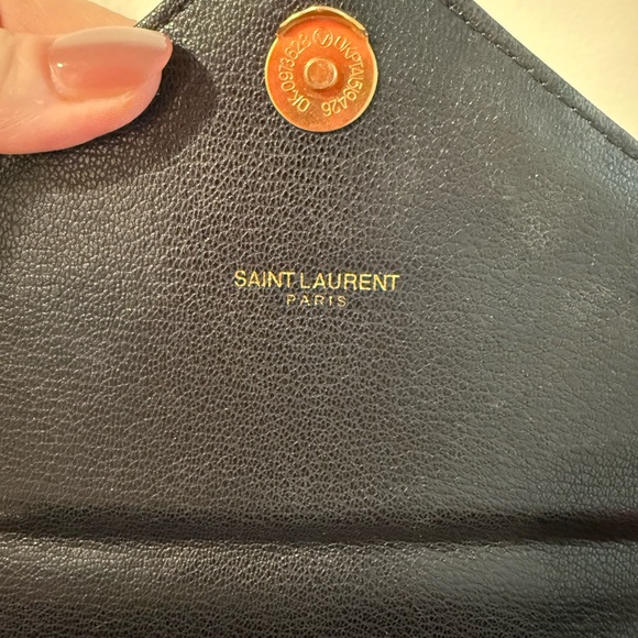 Saint Laurent Black Quilted Chevron Top-Handle Bag with Gold Hardware - Picture 5 of 15